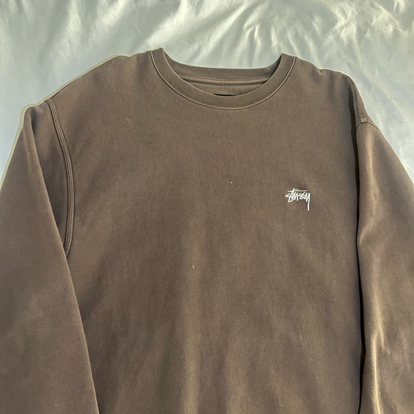 Stussy Brown Crew Neck - Picture 2 of 5